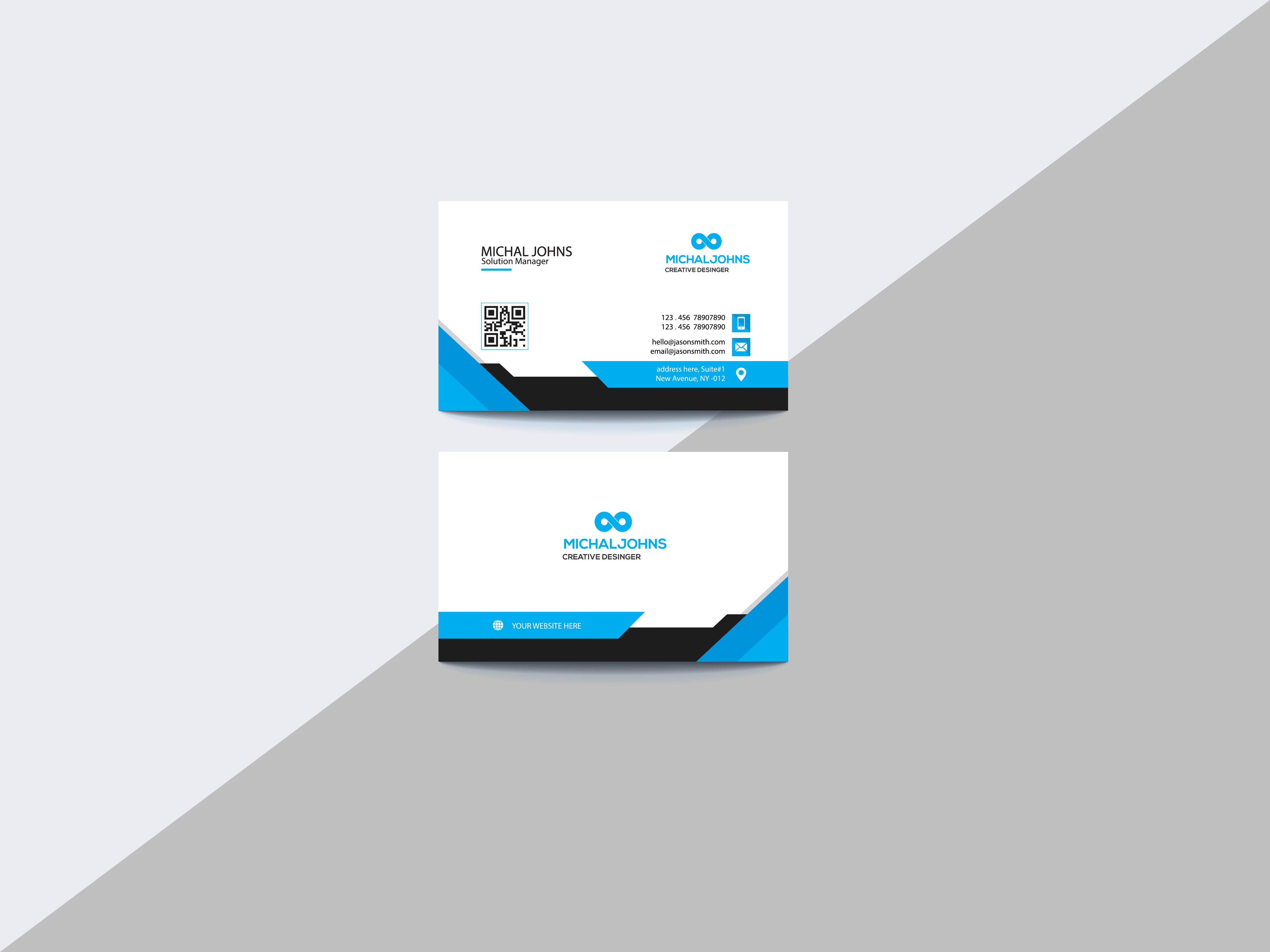 Striking blue Business Card Design